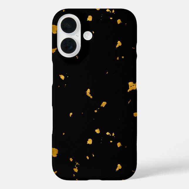 Gold Flakes Black Case-Mate iPhone Case (Back)