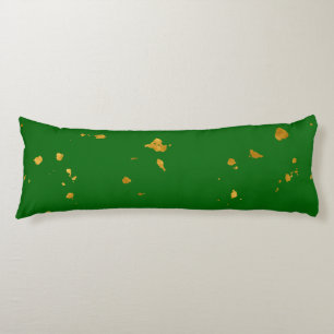 Gold Flakes on Emerald Green Body Cushion