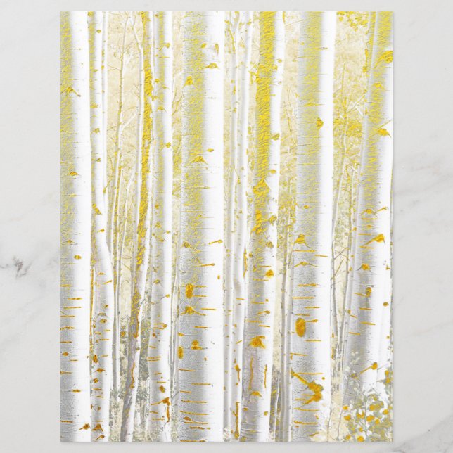Gold Flecked Birch Scrapbook Paper (Front)