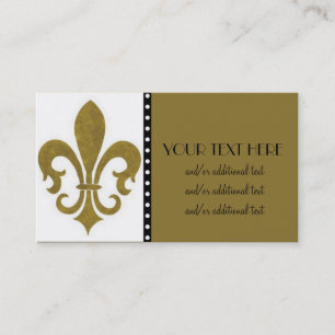 Gold Fleur De Lis Business Card