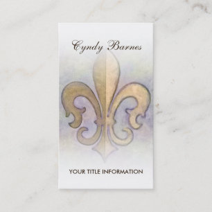 Gold Fleur de Lis Business Card