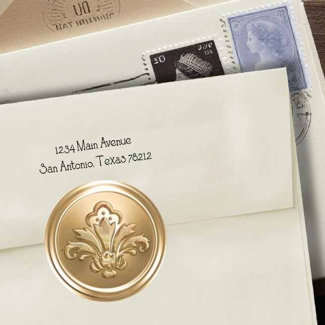 Gold Fleur de Lis Envelope Seal (Creator Uploaded)