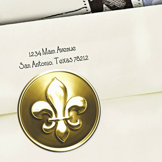 Gold Fleur de Lis Envelope Seal Embossed Look (Creator Uploaded)