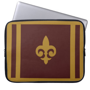 Gold Fleur-de-lis Laptop Sleeve
