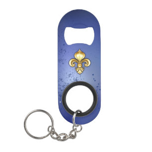 Gold Fleur de Lis on Blue