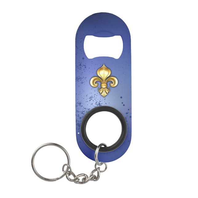 Gold Fleur de Lis on Blue (Front)