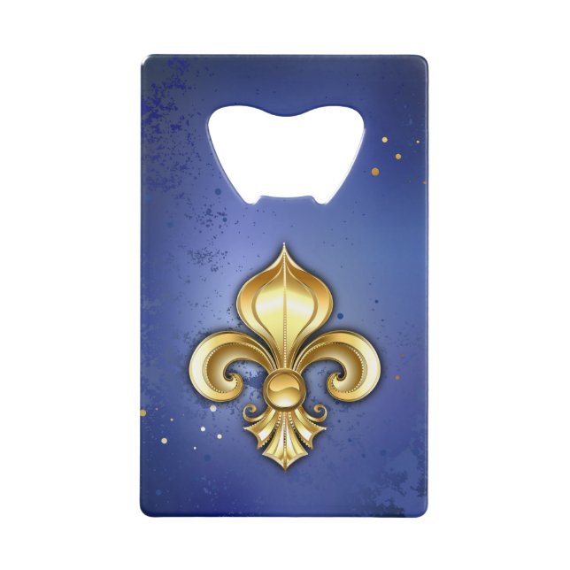 Gold Fleur de Lis on Blue (Front)