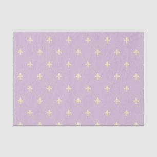Gold Fleur-de-Lis on Lilac Tissue Paper