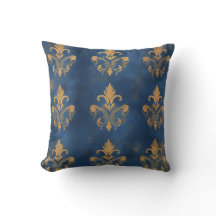 Gold Fleur-de-Lis on Royal Blue