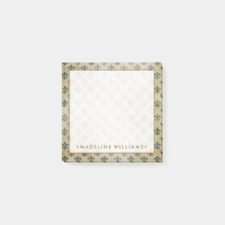 Gold Fleur-De-Lis Post-it Notes