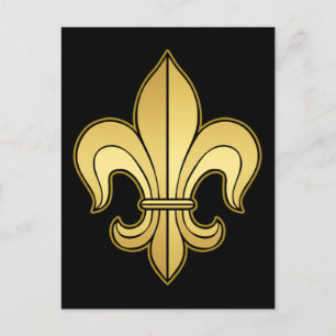 Gold Fleur de lis Postcard