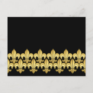 Gold Fleur de lis Postcard