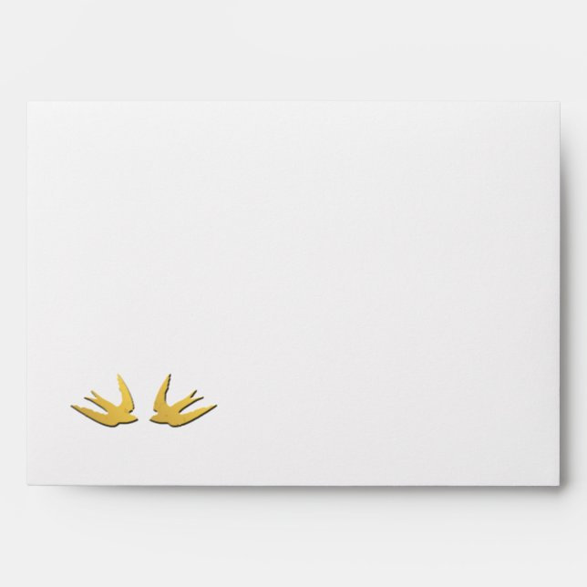 Gold Flora Bliss Lined Envelopes (Front)