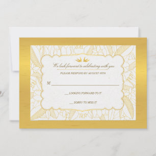 Gold Flora Bliss Response Card