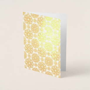 Gold Floral Any Occasion Blank Card