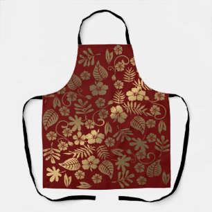Gold Floral Apron
