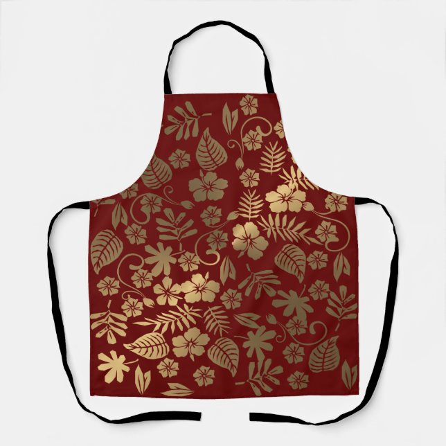 Gold Floral Apron (Front)