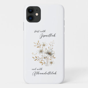 Gold Floral Bismillah Alhamdulliah iPhone 11 Case