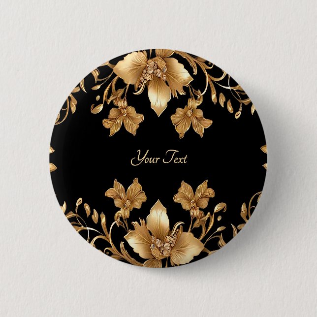 Gold Floral Button (Front)
