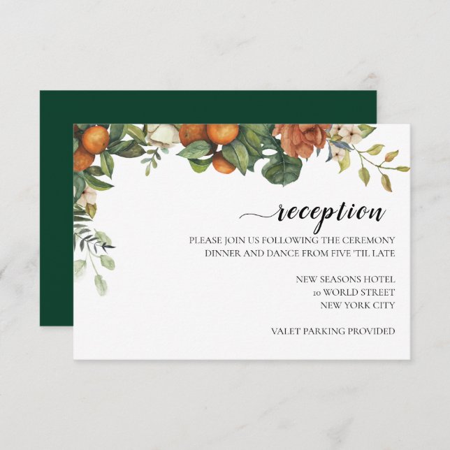 Gold Floral | Elegant Eucalyptus Greenery Invitation (Front/Back)