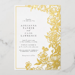 Gold Floral Elegant Garden Wedding