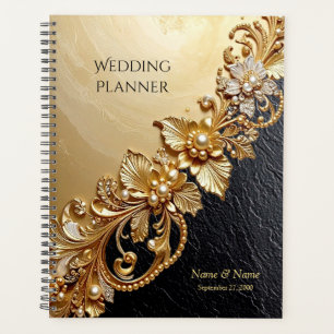 Gold Floral Embellishments Planner