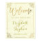 Gold Floral Frame Welcome Wedding Reception Sign
