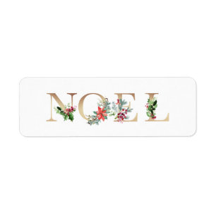 Gold Floral Greenery Noel Christmas