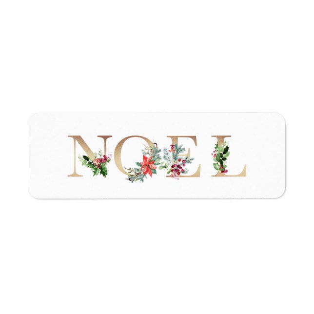 Gold Floral Greenery Noel Christmas  (Front)