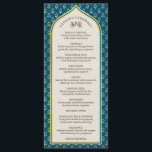 Gold Floral Indian & Hindu Wedding Program Card<br><div class="desc">Weave elegance and tradition into your Hindu wedding ceremony with our personalised wedding program cards. The front showcases a beautiful gold floral design, available in six captivating colours (red, orange, blue, purple, pink, and charcoal) to complement your wedding theme. All text on the program can be customised, allowing you to...</div>