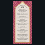 Gold Floral Indian & Hindu Wedding Program Card<br><div class="desc">Weave elegance and tradition into your Hindu wedding ceremony with our personalised wedding program cards. The front showcases a beautiful gold floral design, available in six captivating colours (red, orange, blue, purple, pink, and charcoal) to complement your wedding theme. All text on the program can be customised, allowing you to...</div>