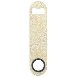 Gold floral leaves pattern