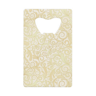 Gold floral leaves pattern
