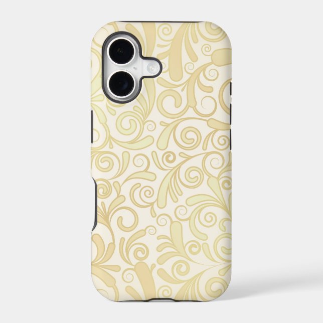 Gold floral leaves pattern (Back)