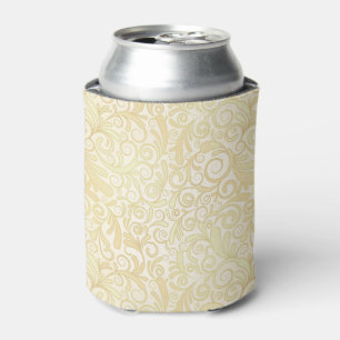 Gold floral leaves pattern can cooler