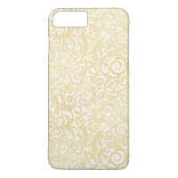 Gold floral leaves pattern