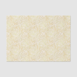 Gold floral leaves pattern tissue paper