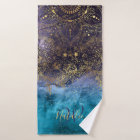 Gold floral mandala and confetti image