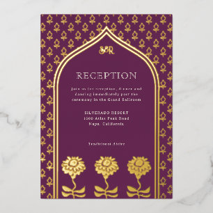 Gold Floral Marigold Indian Wedding Reception