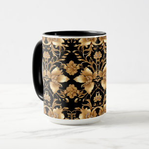 Gold Floral Mug