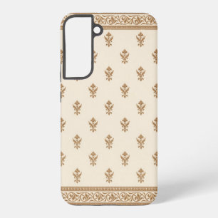 Gold Floral Pattern Samsung Galaxy Case