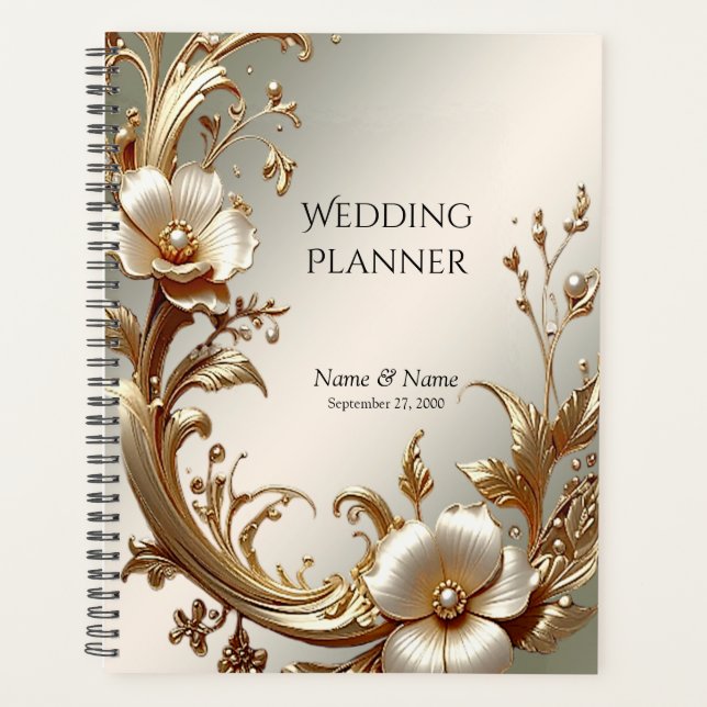 Gold Floral Planner (Front)