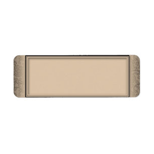 Gold Floral Swirls Blank Address Labels