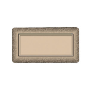 Gold Floral Swirls Blank Address Labels
