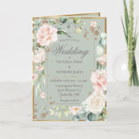 Gold Floral Watercolor Romantic Wedding
