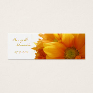 Gold Flower Bookmark - Customised
