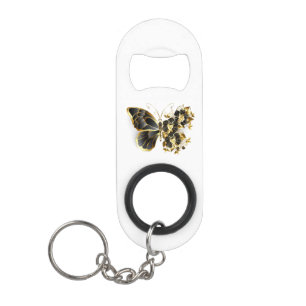 Gold Flower Butterfly with Black Orchid