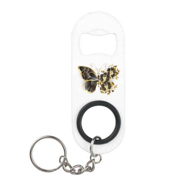 Gold Flower Butterfly with Black Orchid (Front)