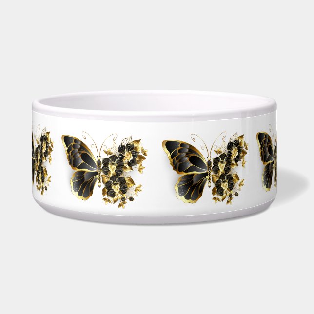 Gold Flower Butterfly with Black Orchid (Front)