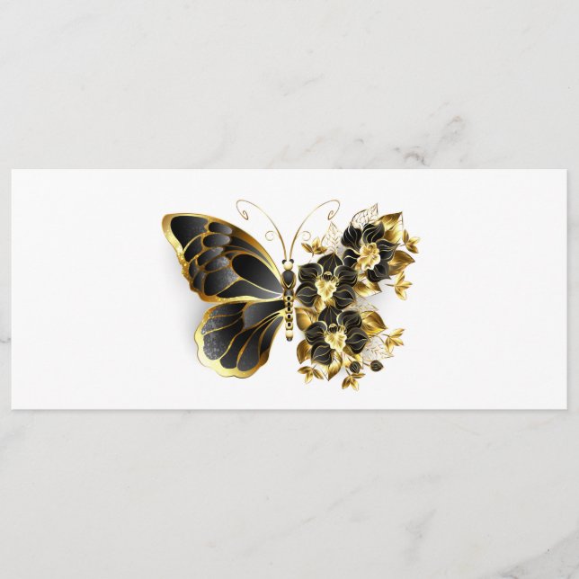 Gold Flower Butterfly with Black Orchid Programme (Front)